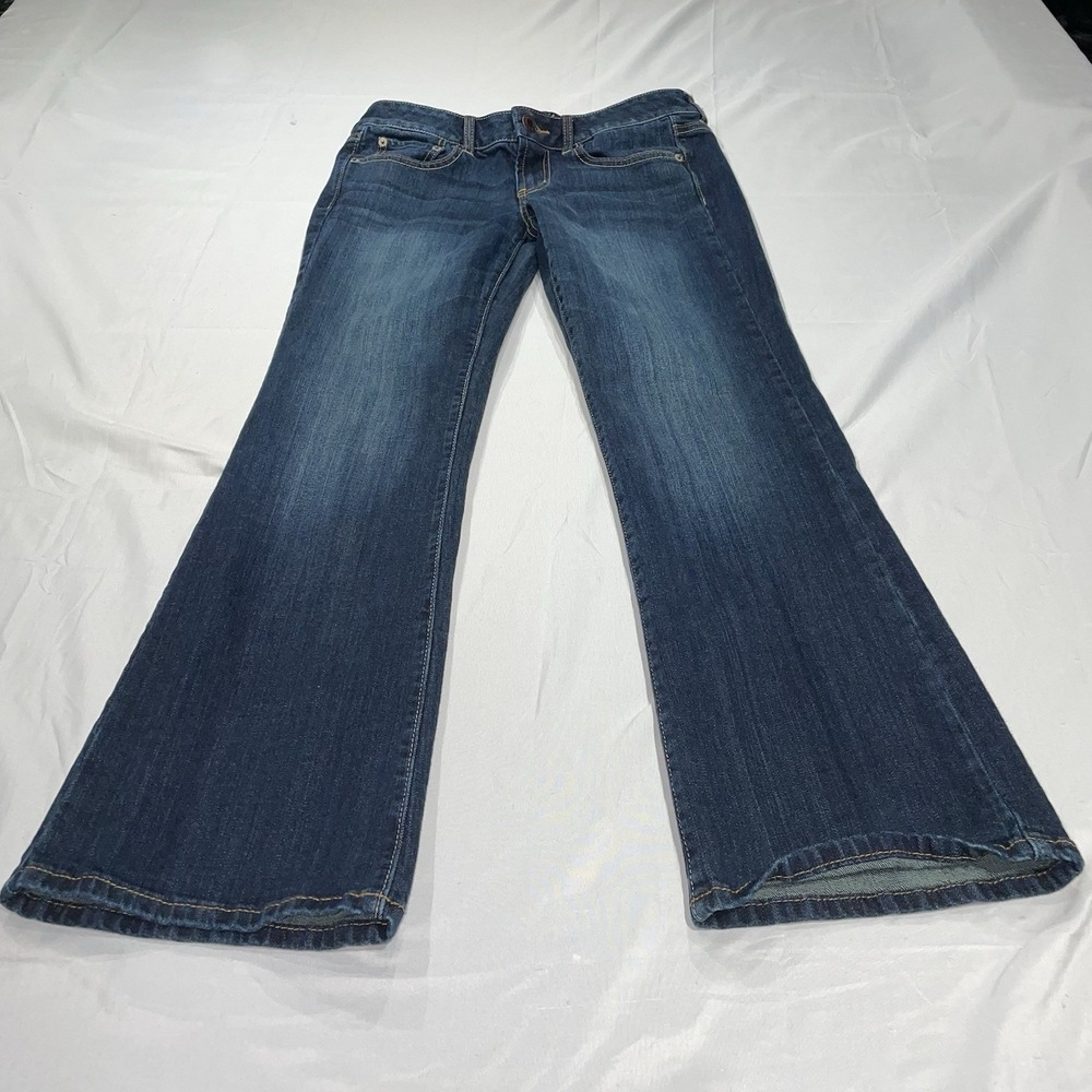 American Eagle Favorite Boyfriend Jeans Womens 6 Short Dark Wash Stretch Bootcut